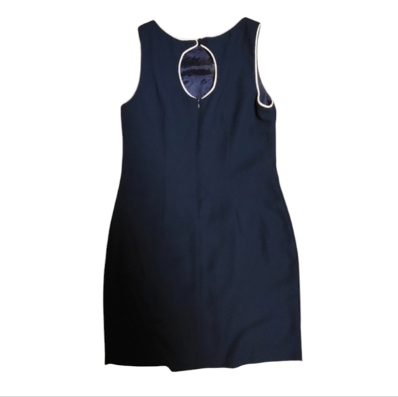 Vintage navy blue boatneck mini-dress - Picture 5 of 7